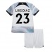 Billige Liverpool Luis Diaz #23 Bortetrøye Barn 2022-23 Kortermet (+ korte bukser)